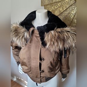 NWT GAP faux fur bomber jacket